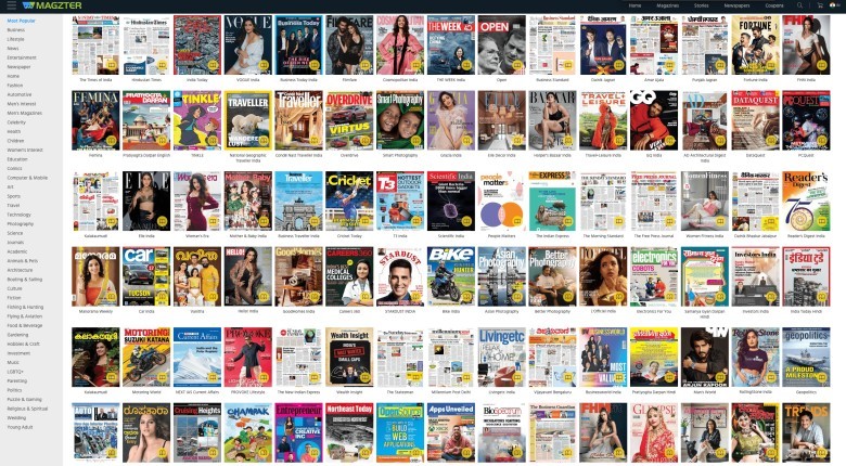 A look at the Magzter Dashboard